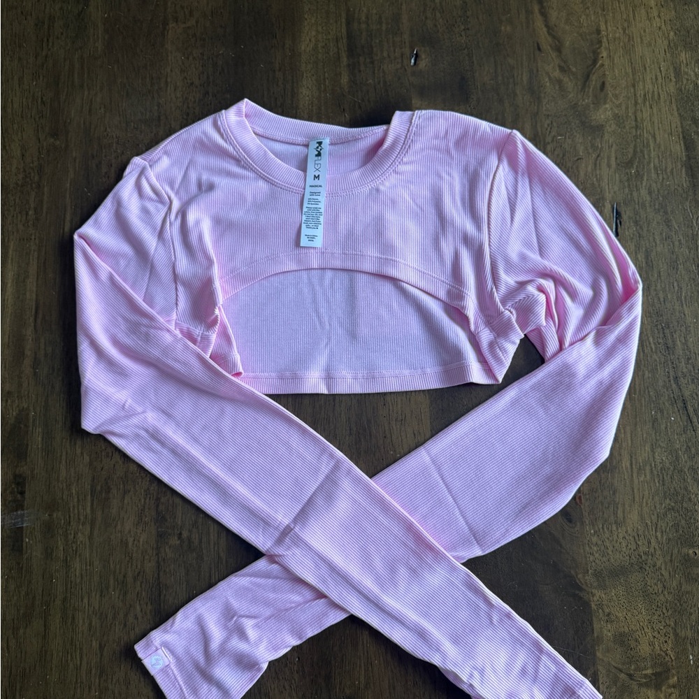 POPFLEX Pink Long Sleeve Shrug